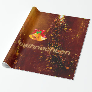 Papel De Presente do weihnachten, feliz texto alemão de Natal