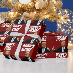 PAPEL DE PRESENTE DOALD TRUMP PAI HOME 2024 FUNNY