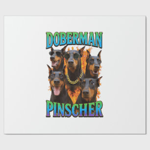 Papel De Presente Doberman Pinscher 