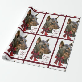 Papel De Presente Doberman Pinscher Christmas