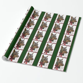 Papel De Presente Doberman Pinscher Christmas