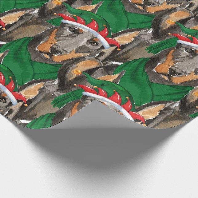 Papel De Presente Doberman Pinscher Dog Lover Patterna Natal (Ponta)