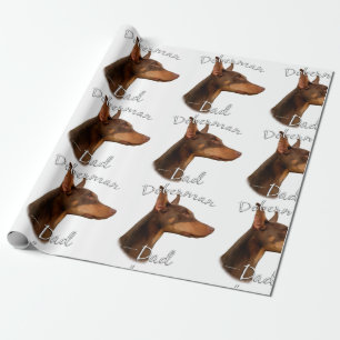 Papel De Presente Doberman Pinscher (vermelho) Pai 2