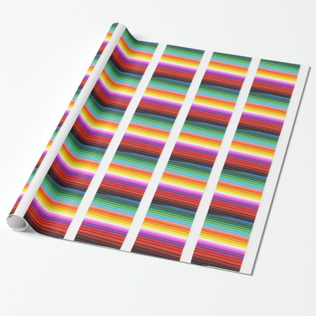 Papel De Presente Dobras de Tecido Multicolorido Abstrato (Desenrolado)