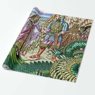 Papel De Presente "Dobrynya Nikitich salva Zabava" por Ivan Bilibin