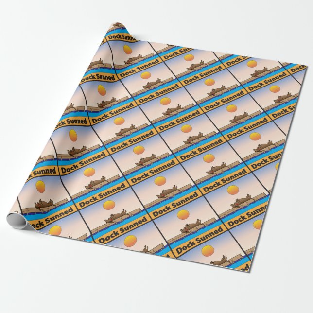 Papel De Presente Doca expor ao sol (Desenrolado)