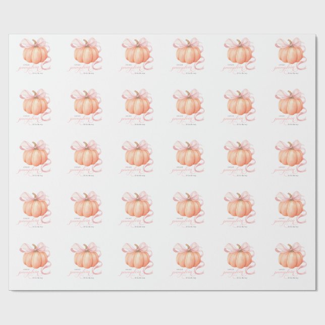 Papel De Presente Doce arco rosa-abóbora está a caminho (Aberto)