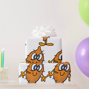 Papel De Presente Doce Batata Personagem Feliz Yam Kawaii