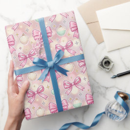 Papel De Presente Doce Cana de Açúcar Coquete Rosa