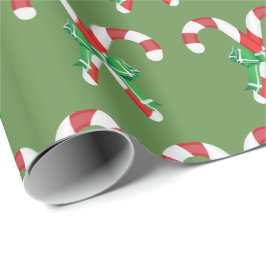 Papel De Presente Doce Candy Cane Natal