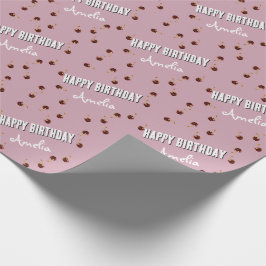 Papel De Presente Doce Cereja Aniversário Personalizado