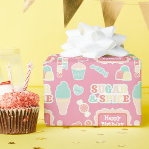 Papel De Presente Doce Coisas Personalizadas Aniversário