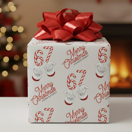 Papel De Presente Doce de Natal Bastão de Doces 6-7 Padrão Meme