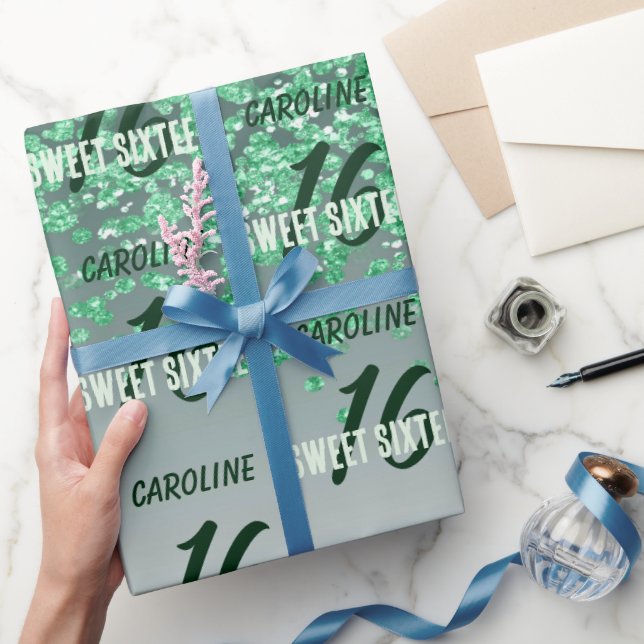 Papel De Presente Doce Espumante 16 Brilhante Verde (Presentear)