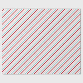 Papel De Presente Doce Listra de Bala Vermelho Rosa Azul Feriado/Ani