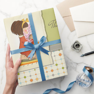 Papel De Presente Doce Menina Oração Obrigada Deus