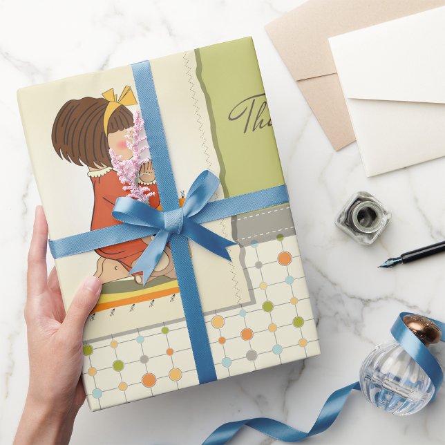 Papel De Presente Doce Menina Oração Obrigada Deus (Criador carregado)