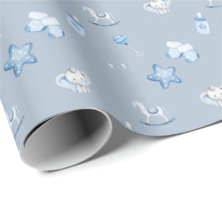 Papel De Presente Doce Menino Enfrentando Presente