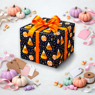 Papel De Presente Doce Milho de Açúcar Ilustrado Preto