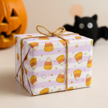 Doce Milho de Candy e Estrelas Padrão de Halloween