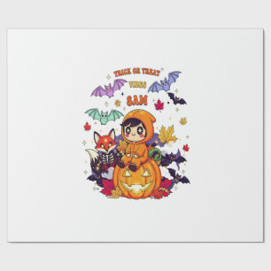 Papel De Presente Doce ou Travessura Fofo Halloween