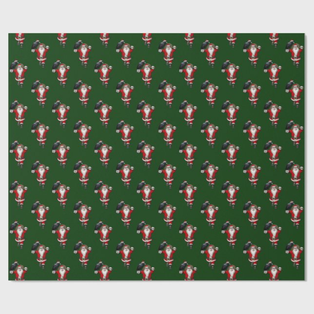 Papel De Presente Doce Papai Noel ama Ravens (Aberto)