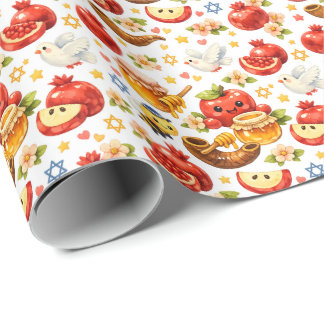 Papel De Presente Doce Shana Tova Wrap