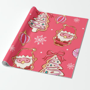 Papel De Presente Doces de Natal de Gengibre