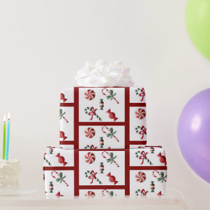 Papel De Presente Doces de Natal Tradicional