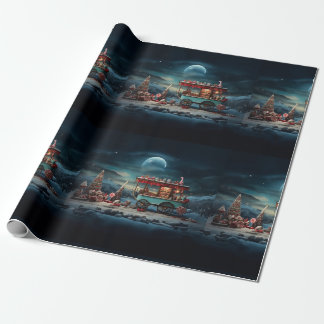 Papel De Presente Doces de Natal Whimsso Carrinho 1
