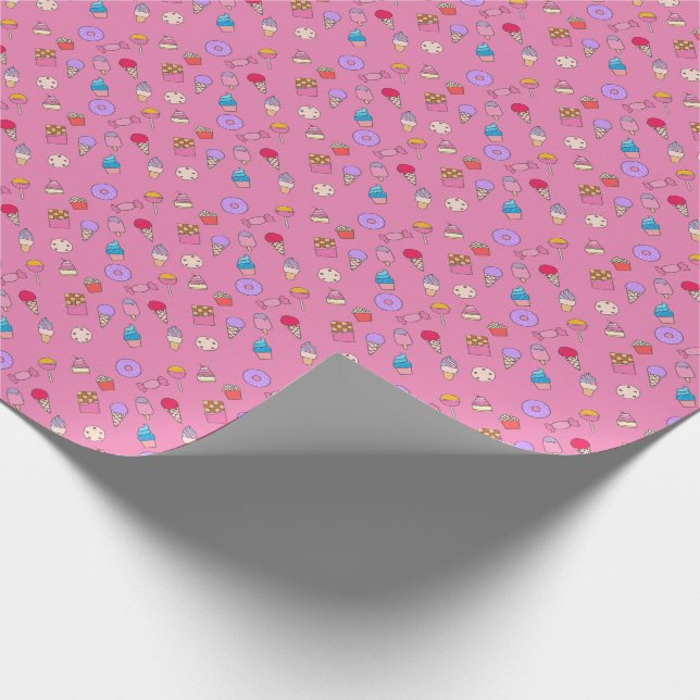 Papel De Presente Doces, doces e bolo (Ponta)