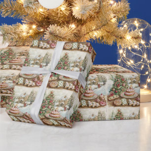 Papel De Presente Doces e Biscoitos de Natal, Árvore de Natal