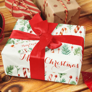 Papel De Presente Doces e Doces Doces Felizes Feliz Natal
