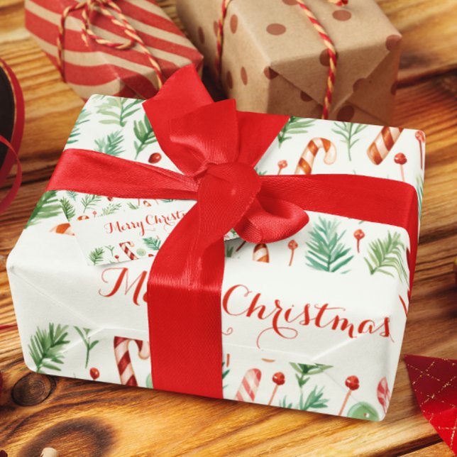 Papel De Presente Doces e Doces Doces Felizes Feliz Natal (Criador carregado)