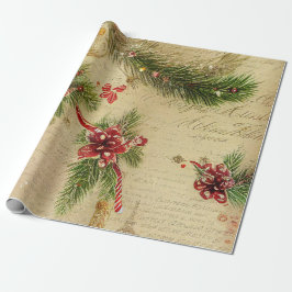 Papel De Presente Doces, folhas e ornamentos Natal