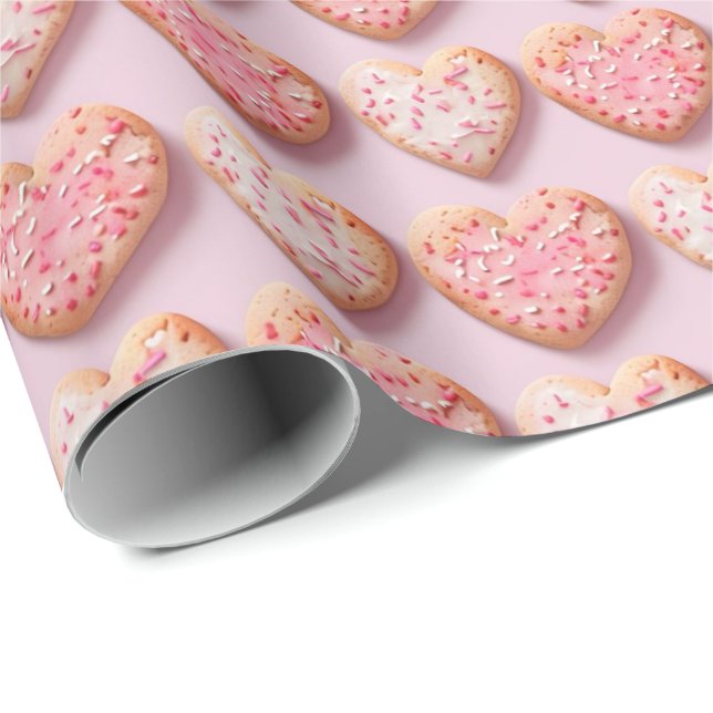 Papel De Presente Doces Sugar Cookies Gift Wrap (Ponta do rolo)