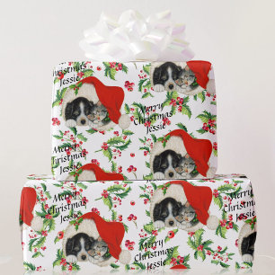 Papel De Presente Docinho e Kitten Personalizar Nome Natal