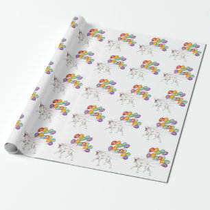 Papel De Presente Documento de Aterro Feliz de Aniversário Dalmático