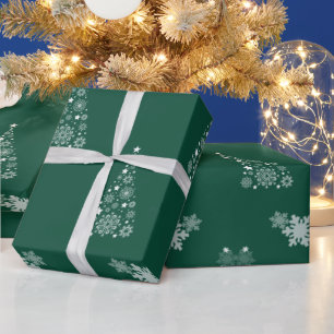 Papel De Presente Documento de embalagem de Natal Verde da Elegante