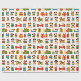 Papel De Presente Dog And Bone Colourful Gift Christmas