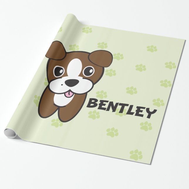 Papel De Presente Dog Rockets Cartoons™ - Bentley (Desenrolado)