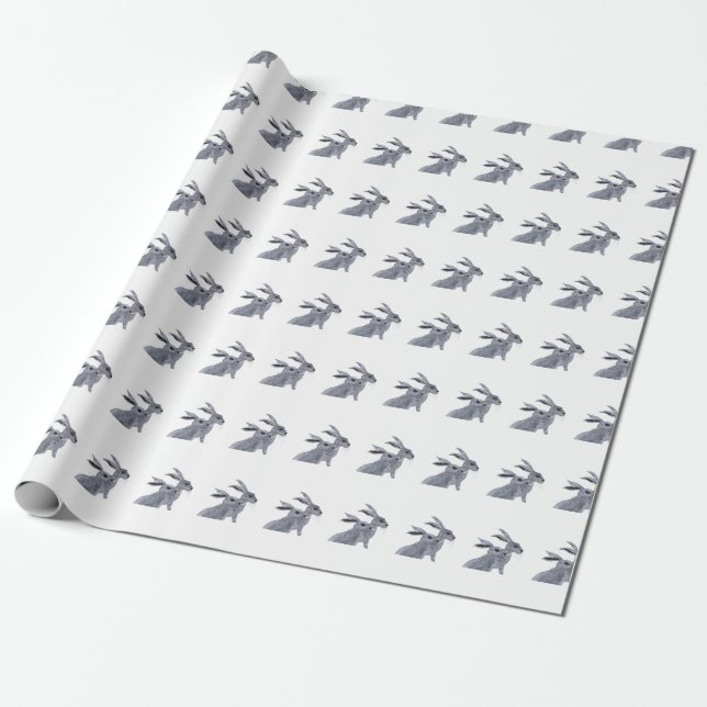 PAPEL DE PRESENTE DOIS HARES (Desenrolado)