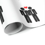 Papel De Presente Dois Núcleos No Casamento Gravatas<br><div class="desc">Sr. e Sr. Silhouette Gay papel de embrulho de presente...  perfeito para os dois noivos...  senhor e senhor...  papel de embrulho para a cerimônia civil / casamento / aniversário de Ricaso</div>