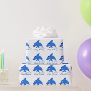 Papel De Presente Dolphin Birthday