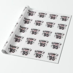 Papel De Presente Dominando desde 1995 Aniversário Amantes do Natal 
