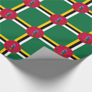 Papel De Presente Dominica Flag