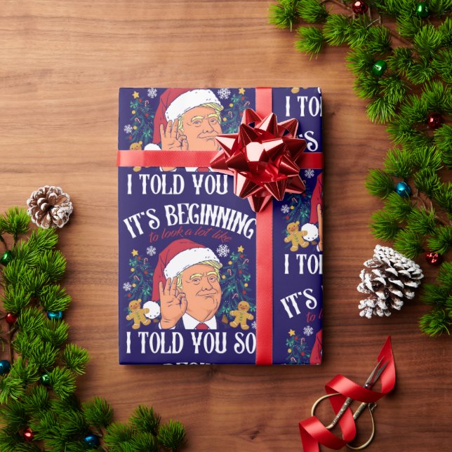 Papel De Presente Donald Trump Christmas Funny MAGA (Presente de Natal)