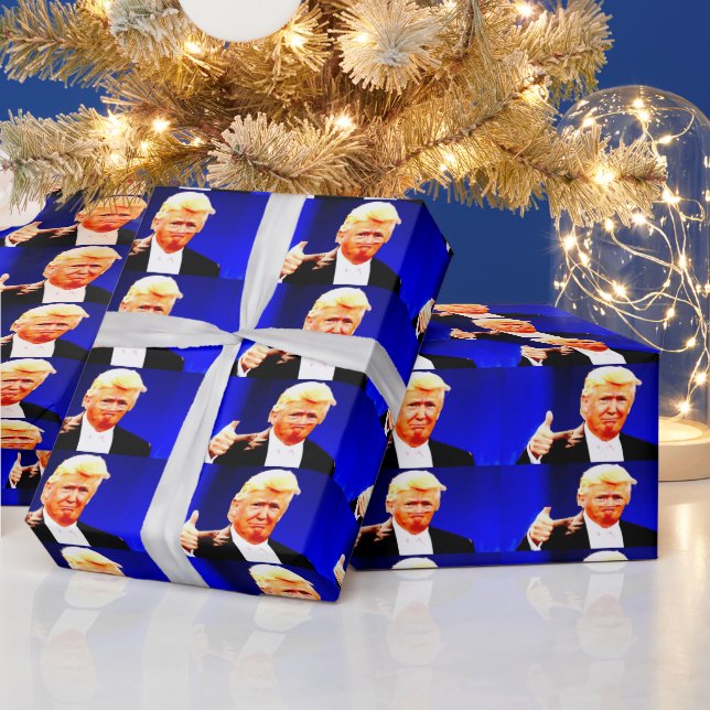 PAPEL DE PRESENTE DONALD TRUMP PASSA O PAPEL DE EMBALAGEM DE NATAL (Feriados)