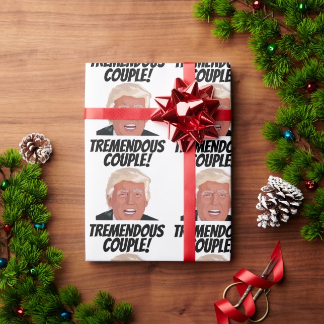 Papel De Presente DONALD TRUMP WEDDING WrapPaper (Presente de Natal)