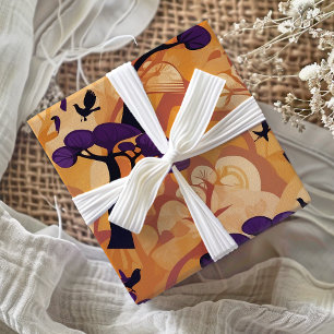 Papel De Presente Donativos do Sunset da savana africana para Caçado